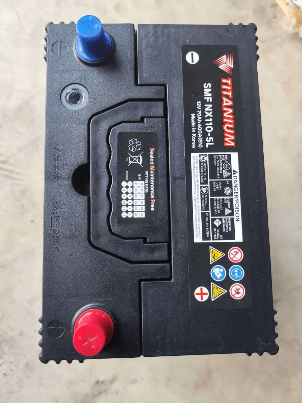 Ắc quy TITANIUM SMF NX110-5L / 5R thumbnail 2