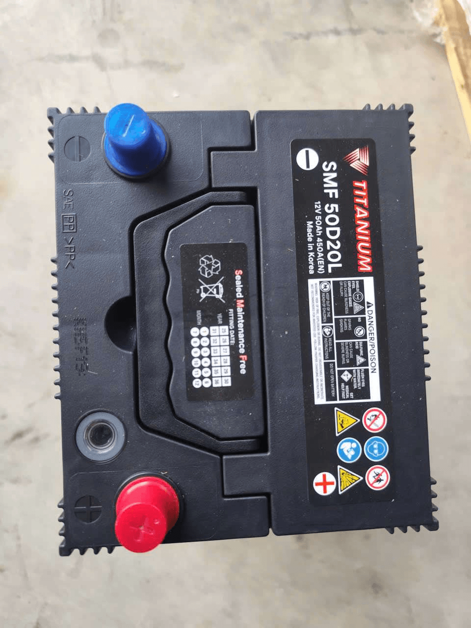 Ắc quy TITANIUM SMF 50D20L thumbnail 2